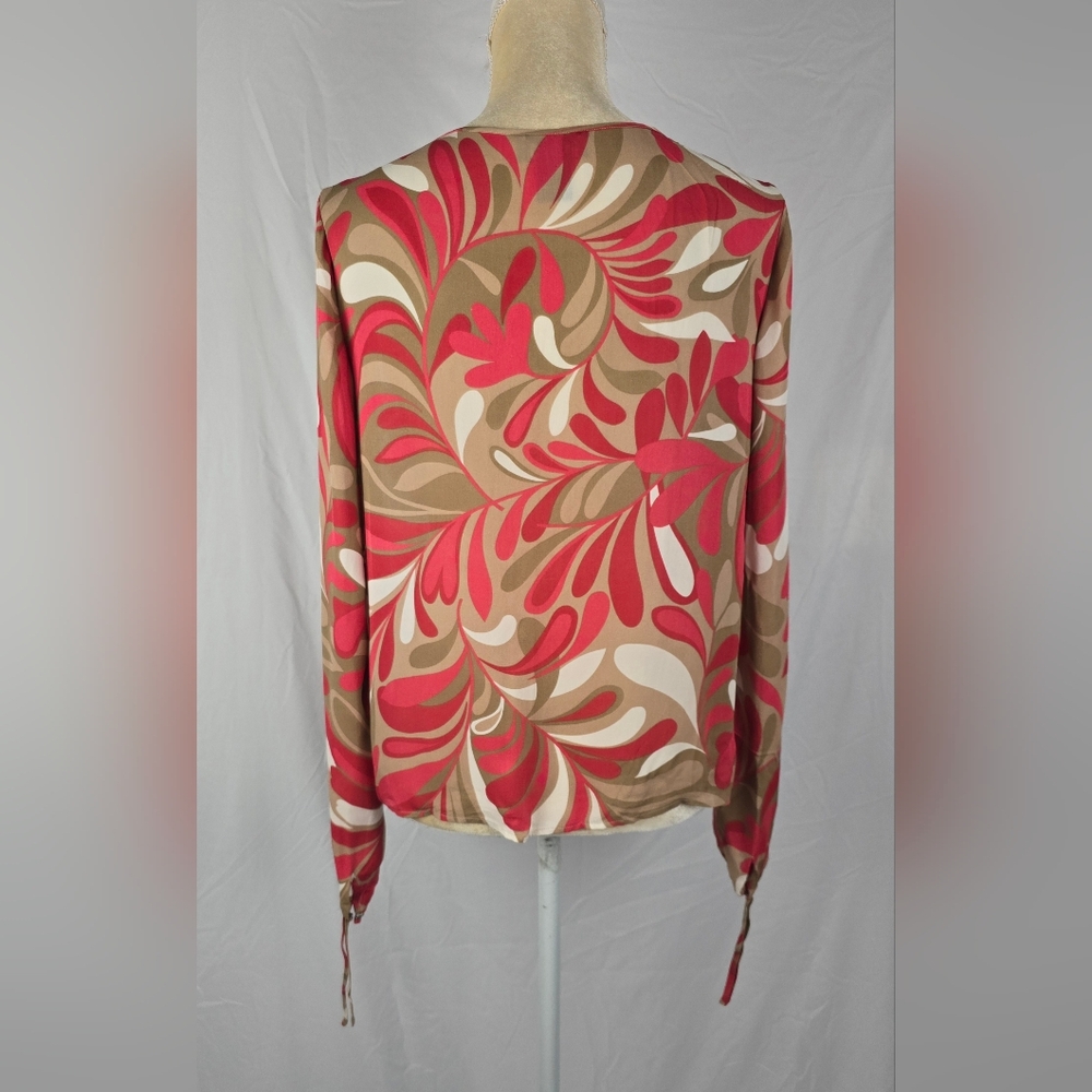 Two Twenty Five Silk Paisley Floral Keyhole Women's sz 6 Retro Feminine - Picture 4 of 6